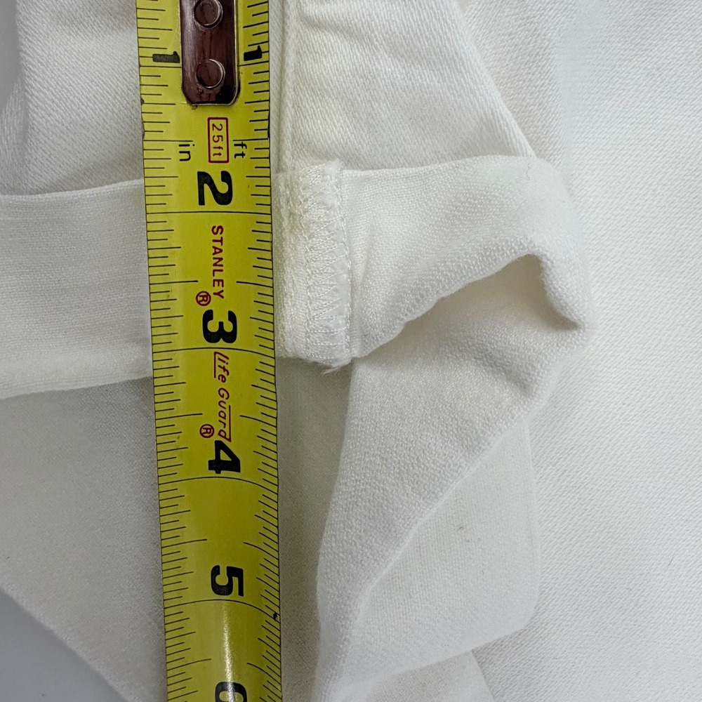 7 For All Mankind Denim Shorts Womens 29 White Mid Roll Cuffed Summer Casual - Picture 9 of 10